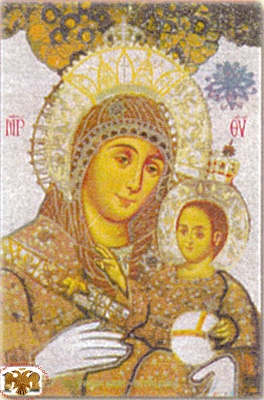 Holy Virgin Mary Panagia Of Bethlehem Byzantine Wooden Icon on Canvas